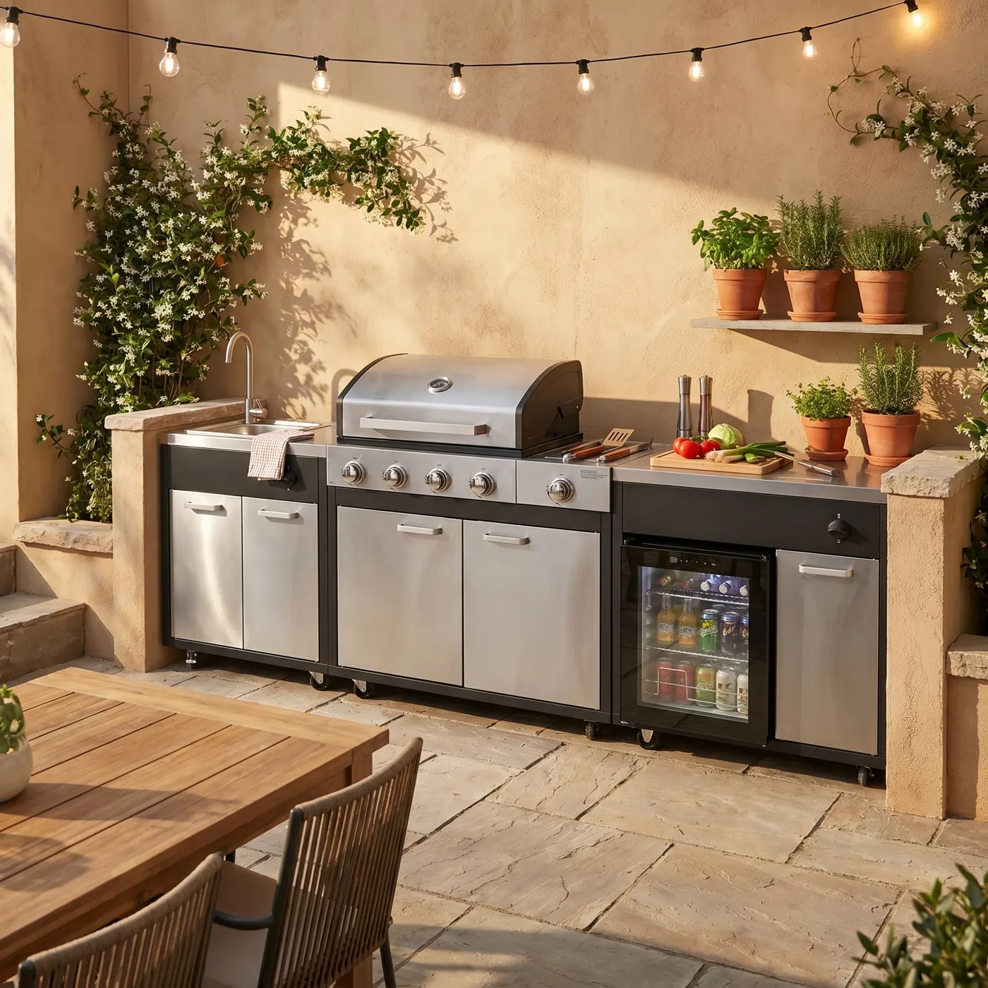 Outdoor kitchen view 2