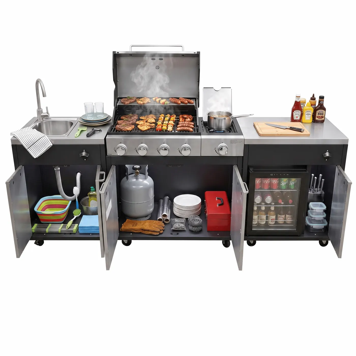 Outdoor kitchen view 3